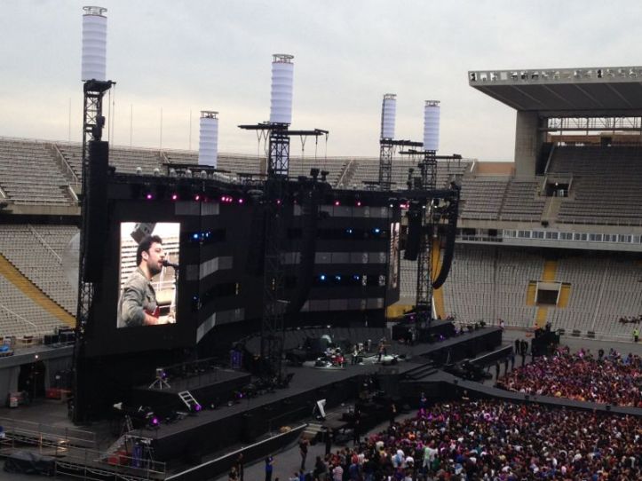 Una foto mientras tocaban los L.A.