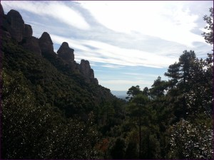 Vista casi a punto de llegar al Coll de Guirló, de lo que dejábamos atrás
