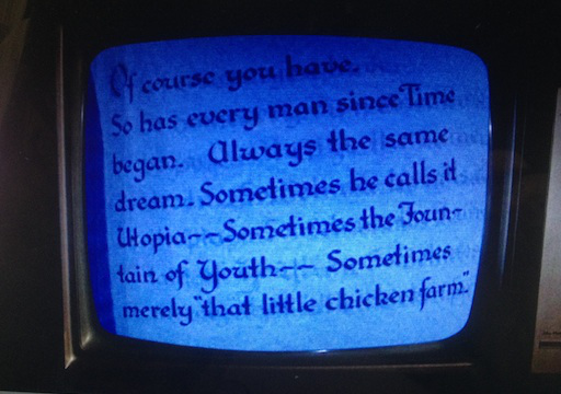 Don mira en la tele 'Lost Horizon'... damos por supuesto que esto va con segundas