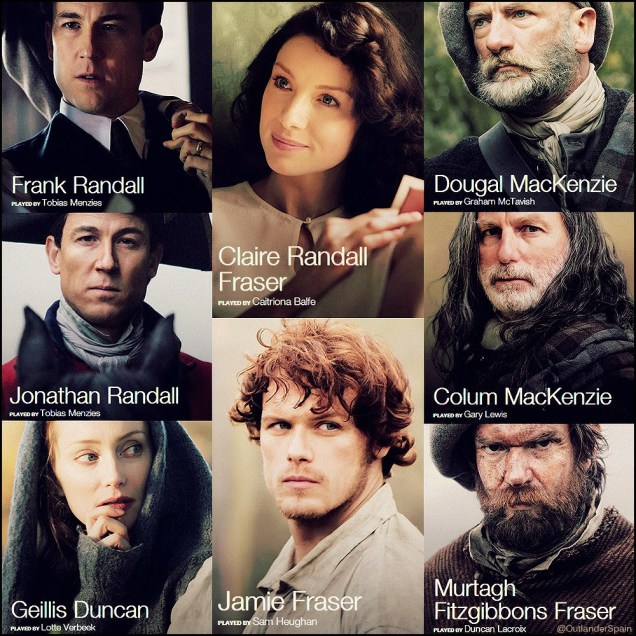 outlander starz reparto cast