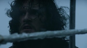 La cara de sorpresa de Jon, y del Caminante... impagables