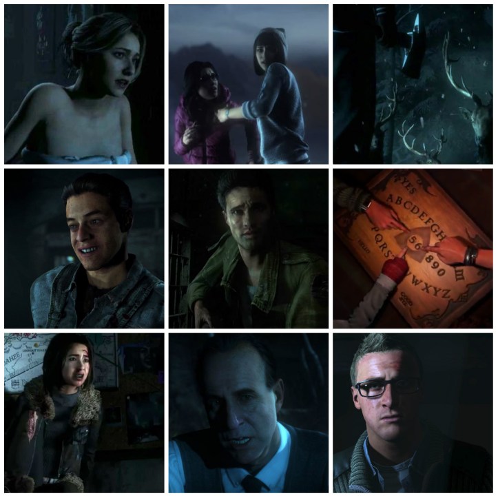 collage until dawn characters